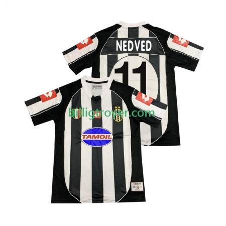 Billige Fotballdrakter Juventus NEDVED 11 2003 Retro Hjemmedraktsett 2002 Kortermet